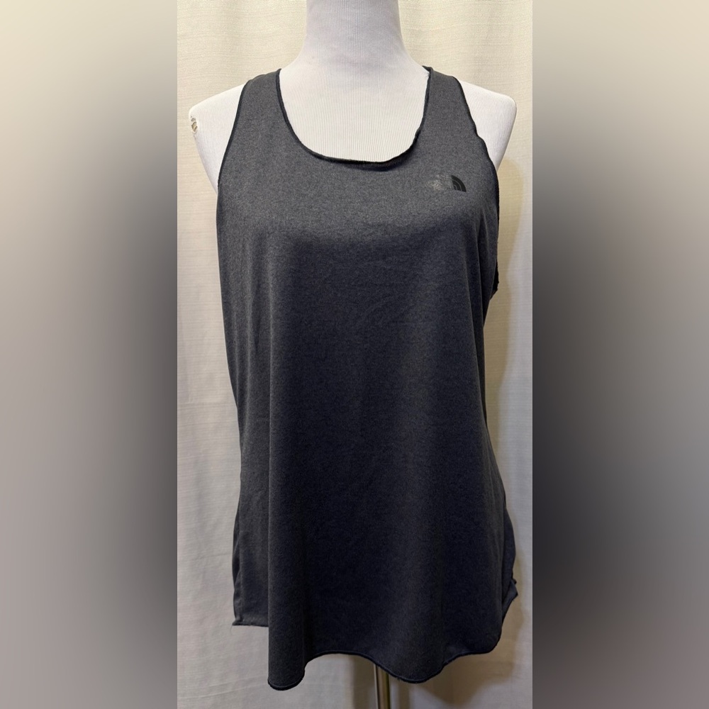 The North Face Gray Racerback Dry Fit Knit Athletic Muscle Tank Top Sz XL